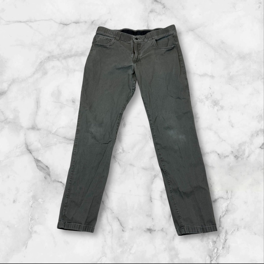 Origin Straight Leg Pants Mens 36x34‎ Gray Cotton Spandex Stretch Casual - Picture 2 of 11